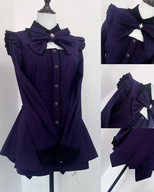 [PRE-ORDER] Jirai Kei Violet Blouse & Shorts Set – Honeyswan