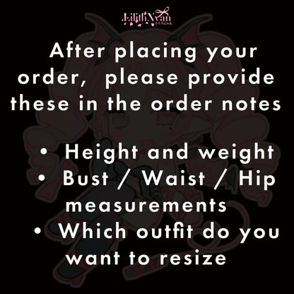 Custom Size Alteration Service （for XXS or smaller)