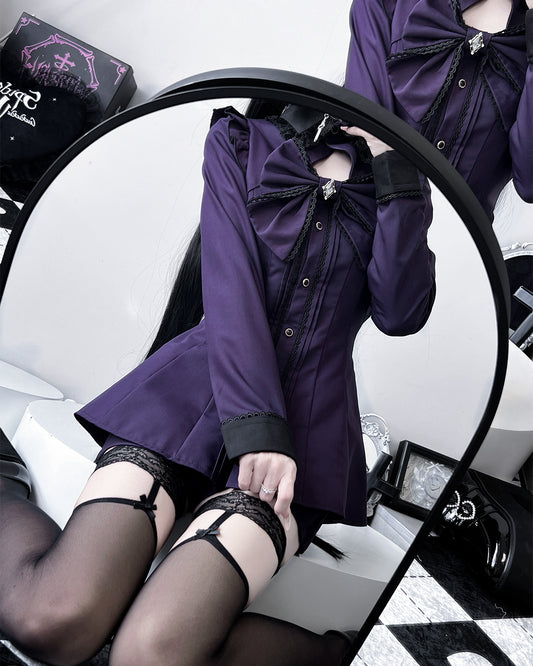 [PRE-ORDER] Jirai Kei Violet Blouse & Shorts Set – Honeyswan