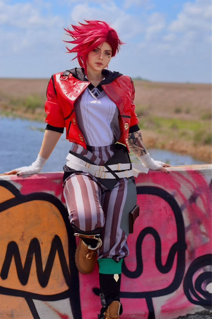 [𝑺𝑺𝑹] The Piltover Enforcer Vi Arcane: League of Legends Cosplay Costume Set LN1203
