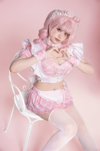 Maid Lingerie Set Pink.ver