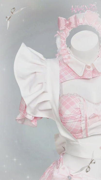 Maid Lingerie 7-Piece Set (Pink)