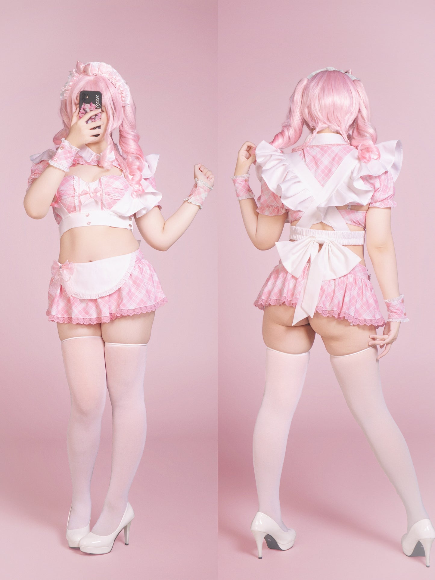 Maid Lingerie Set Pink.ver
